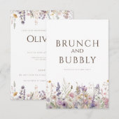 Eenvoudige Boho Wildflower Wit Vrijgezellenfeest K Kaart (Voorkant / Achterkant)