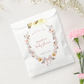 Eenvoudige Boho Wildflower Wreath Welkom Baby show Bedankzakje (Gezegeld)