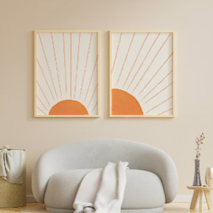 Eenvoudige Boho Zonsopgang Poster