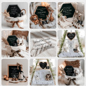 Eenvoudige boho zwangerschapsaankondiging kaart