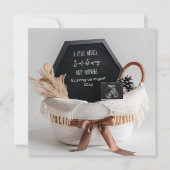 Eenvoudige boho zwangerschapsaankondiging kaart (Voorkant)