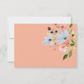 Eenvoudige Boho Zwart en Roze Bloemen Bruiloft Bedankkaart (Achterkant)