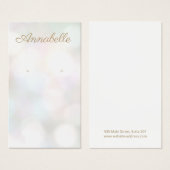 Eenvoudige Bokeh-juwelen-oorenkaart Visitekaartje (Voorkant /achterkant)