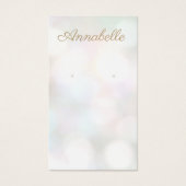 Eenvoudige Bokeh-juwelen-oorenkaart Visitekaartje (Voorkant)