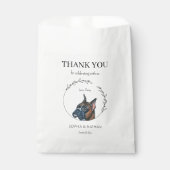 Eenvoudige bokser hond bruiloft dank u gunst tas bedankzakje (Voorkant)