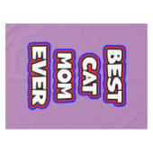 Eenvoudige Bold Beste Kat Mama Ooit Typografie Tafelkleed (Voorkant (Horizontaal))