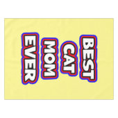 Eenvoudige Bold Beste Kat Mama Ooit Typografie Tafelkleed (Voorkant (Horizontaal))