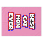 Eenvoudige Bold Beste Kat Mama Ooit Typografie Tafelkleed (Voorkant (Horizontaal))