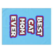 Eenvoudige Bold Beste Kat Mama Ooit Typografie Tafelkleed (Voorkant (Horizontaal))