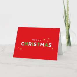 Eenvoudige Bold Folie Kerstkaart Wenskaart