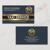 Eenvoudige 'Bold Gold Line'-laders Taxi Cab Driver Visitekaartje (Voorkant / Achterkant)