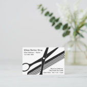 Eenvoudige Bold Modern Barber Shop Visitekaartje (Staand voorkant)