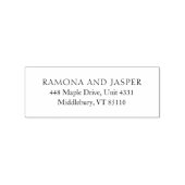 Eenvoudige Bold Modern Wedding Return Adres Rubberstempel (Afrduk)