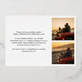 Eenvoudige Bold Modern Wedding Save the Date Folie Uitnodiging (Achterkant)