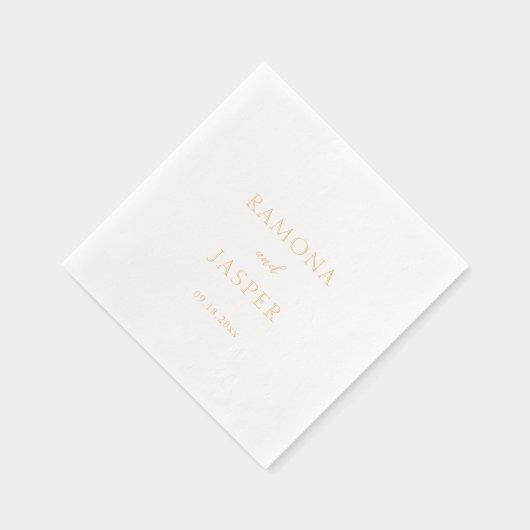 Eenvoudige Bold Moderne bruiloft Folie Servetten (Rechts)