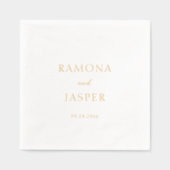 Eenvoudige Bold Moderne bruiloft Folie Servetten (Voorkant)