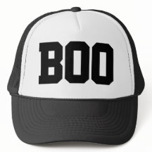 Eenvoudige "Boo" Halloween Trucker Hoed
