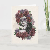 Eenvoudige Boo-tiful Dia de los Muertos Wenskaart