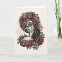 Eenvoudige Boo-tiful Dia de los Muertos Wenskaart Kaart