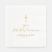 Eenvoudige boodschap van Gold Cross First Heilige  Servet (Voorkant)