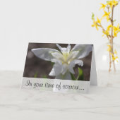 Eenvoudige boodschap van medeleven in tijden van v kaart (Gele Bloem)