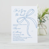 Eenvoudige Boog Bruiloft Blue Kaart (Staand voorkant)