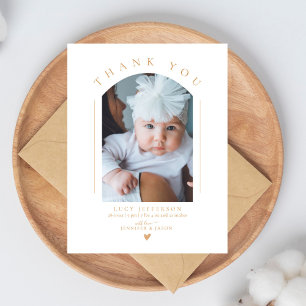 Eenvoudige Boog Elegante Baby Shower Foto Briefkaart