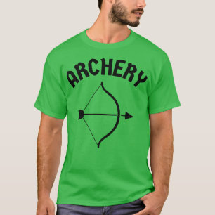 Eenvoudige boog en pijl boogschieten boogschutter t-shirt