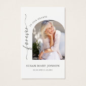 Eenvoudige boog foto begrafenis gebed Kaart (Voorkant)