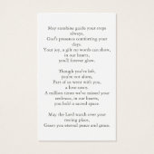 Eenvoudige boog foto begrafenis gebed Kaart (Achterkant)