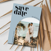 Eenvoudige boog foto strand bruiloft opslaan van d save the date