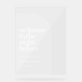 Eenvoudige boog repetitie diner Duidelijk Welkom Acryl Bord (Voorkant)