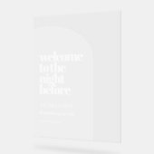 Eenvoudige boog repetitie diner Duidelijk Welkom Acryl Bord (Hoek)