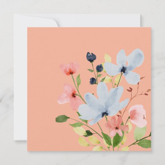 Eenvoudige boog zwart en roze bloemen bruiloft save the date (Achterkant)