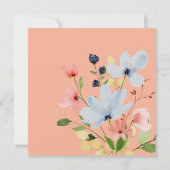 Eenvoudige boog zwart en roze bloemenbruiloft save the date (Achterkant)