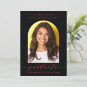 EENVOUDIGE BOOGSCRIPT AFSTUDEREN UITNODIGING (Staand voorkant)