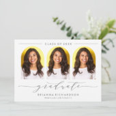 EENVOUDIGE BOOGSCRIPT AFSTUDEREN UITNODIGING (Staand voorkant)