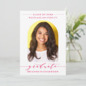 EENVOUDIGE BOOGSCRIPT AFSTUDEREN UITNODIGING (Staand voorkant)