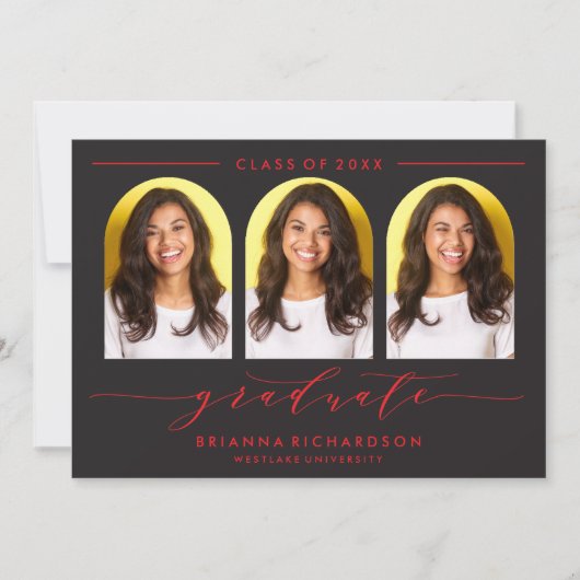 EENVOUDIGE BOOGSCRIPT AFSTUDEREN UITNODIGING (Voorkant)