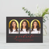 EENVOUDIGE BOOGSCRIPT AFSTUDEREN UITNODIGING (Staand voorkant)