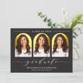 EENVOUDIGE BOOGSCRIPT AFSTUDEREN UITNODIGING (Staand voorkant)