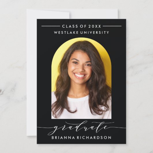 EENVOUDIGE BOOGSCRIPT AFSTUDEREN UITNODIGING (Voorkant)