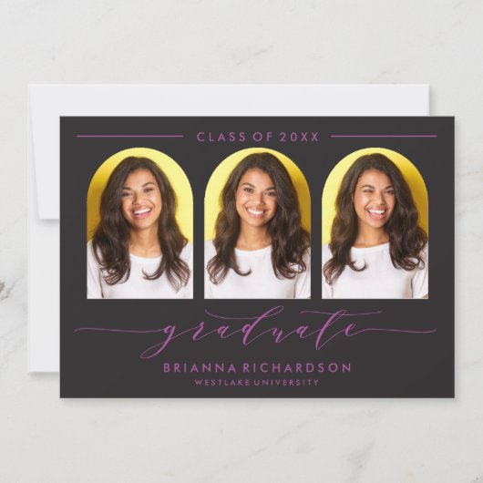 EENVOUDIGE BOOGSCRIPT AFSTUDEREN UITNODIGING (Voorkant)