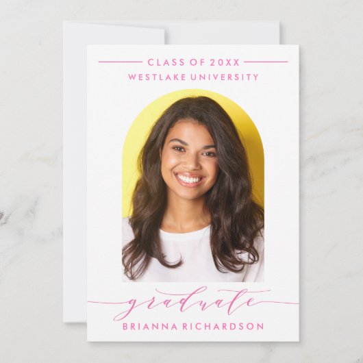 EENVOUDIGE BOOGSCRIPT AFSTUDEREN UITNODIGING (Voorkant)