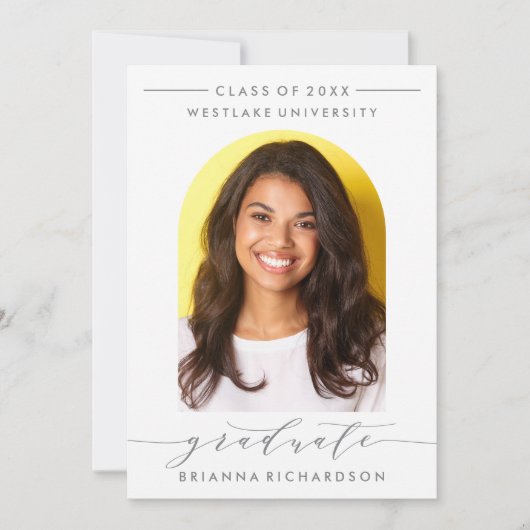 EENVOUDIGE BOOGSCRIPT AFSTUDEREN UITNODIGING (Voorkant)