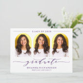 EENVOUDIGE BOOGSCRIPT AFSTUDEREN UITNODIGING (Staand voorkant)