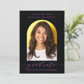 EENVOUDIGE BOOGSCRIPT AFSTUDEREN UITNODIGING (Staand voorkant)