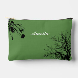 Eenvoudige boom aangepaste naam groen etui