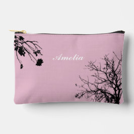 Eenvoudige boom aangepaste naam roze etui