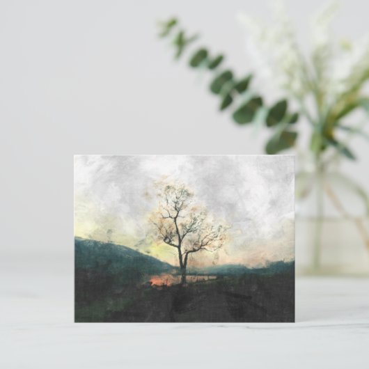 Eenvoudige boom briefkaart (Staand voorkant)